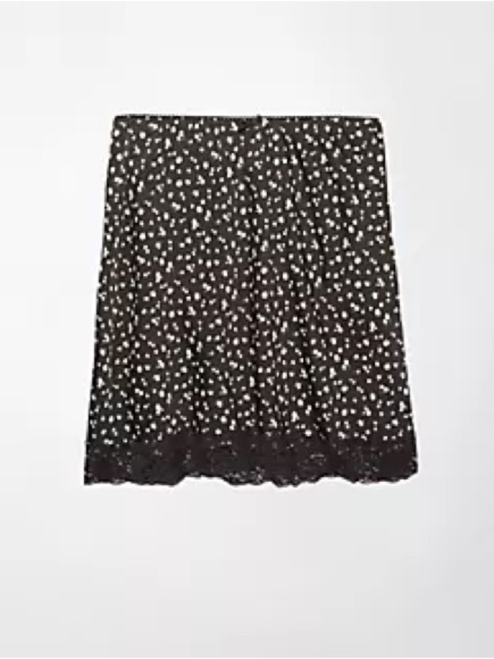 American Eagle Floral Lace-Hem Mini Slip Skirt